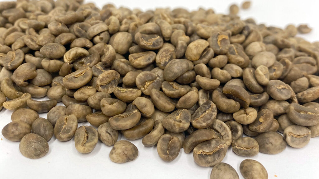Decaffeinated coffee beans